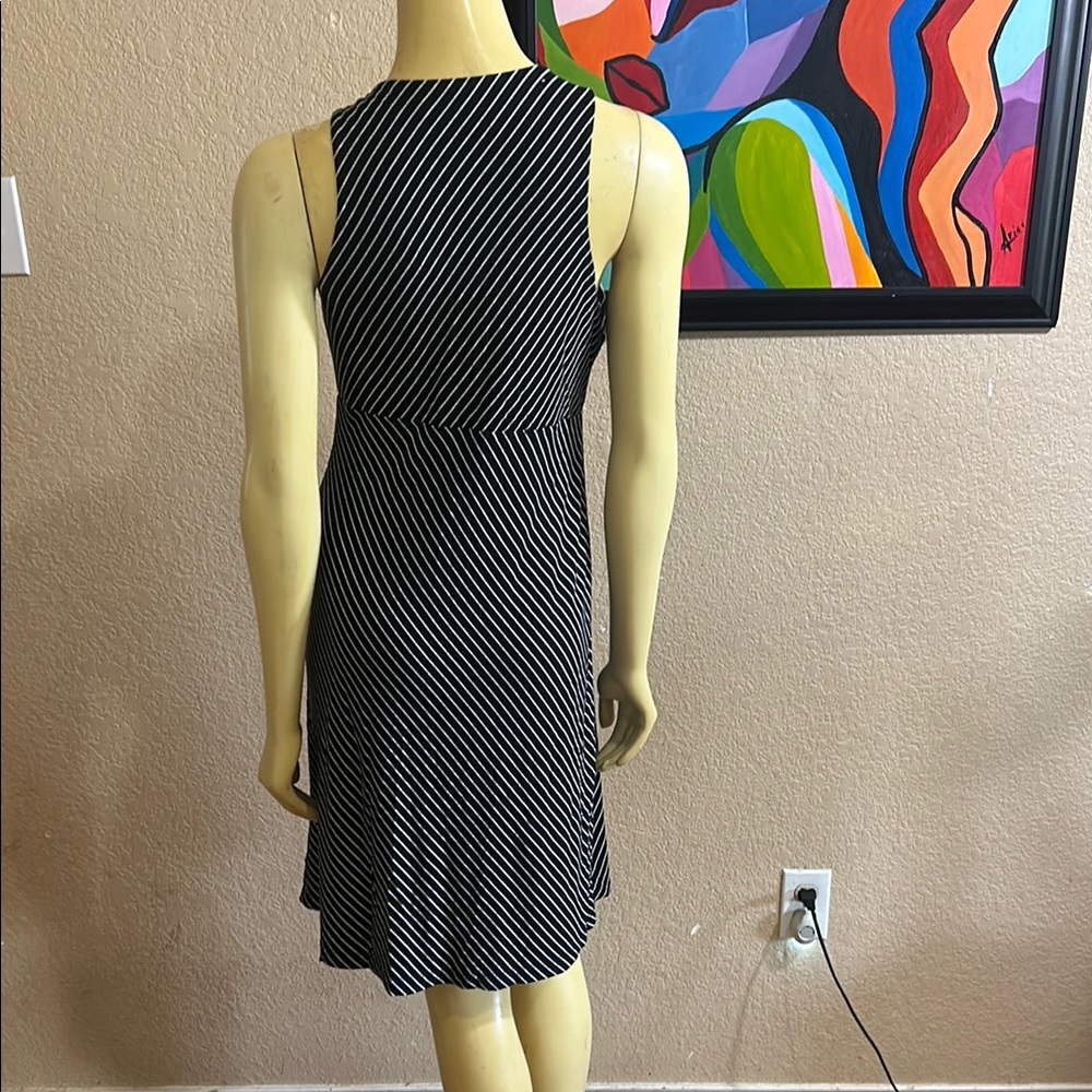 Athleta Black and White Santorini High Neck Dress MEDIUM - Picture 6 of 10